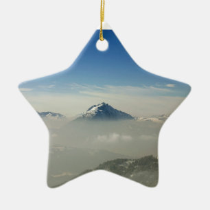 Morzine France Holiday Card Poster Photo Block Sno Ceramic Tree Decoration