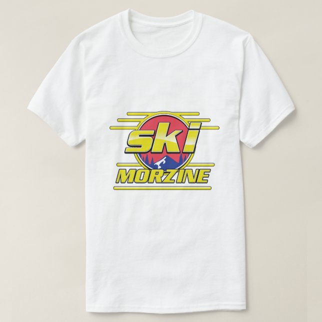 Morzine France Ski 80s logo T-Shirt (Design Front)