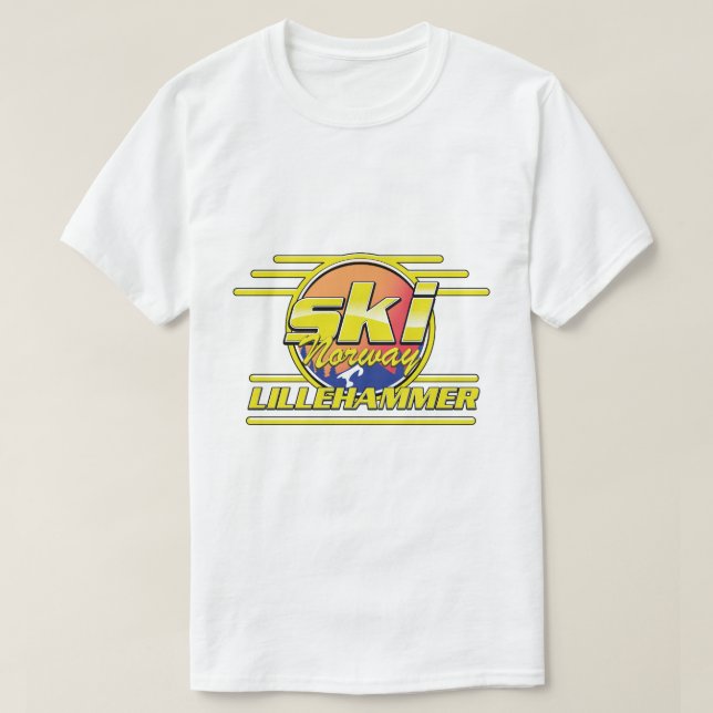 Morzine France Ski 80s logo T-Shirt (Design Front)