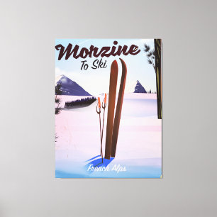 Morzine ,French Alps ski poster Canvas Print