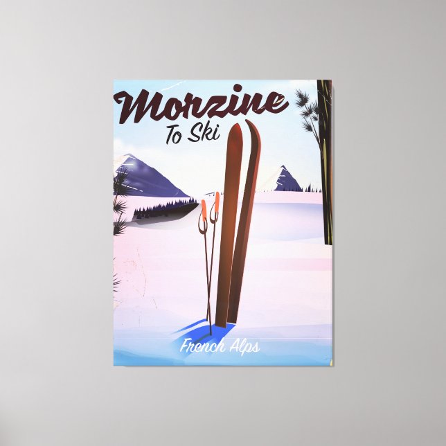 Morzine ,French Alps ski poster Canvas Print (Front)