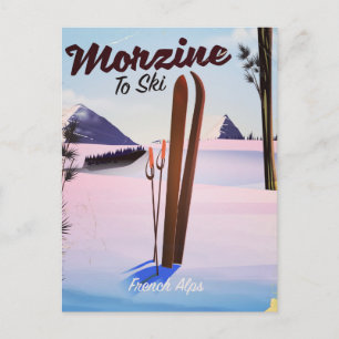Morzine ,French Alps ski poster Postcard