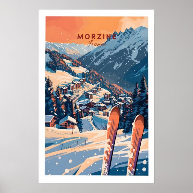 Morzine Wall Art Print - Ski Poster 1 (Front)