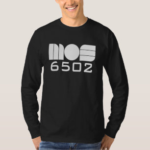 MOS 6502 CPU Retro Gaming Gamer White Text T-Shirt