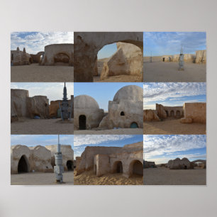 Mos Espa on planet Tatooine Poster