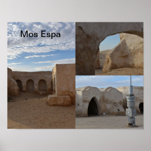 Mos Espa on planet Tatooine Poster
