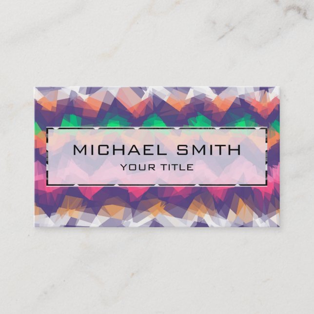 Mosaic Abstract Art #15 Business Card (Front)