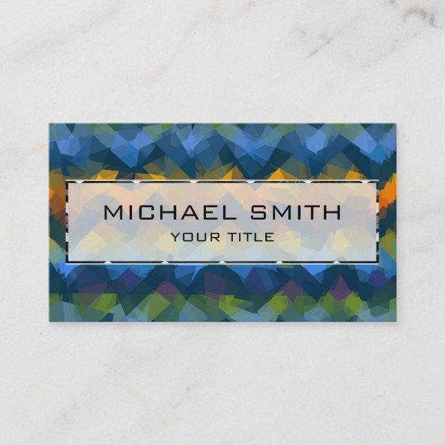 Mosaic Abstract Art #25 Business Card (Front)