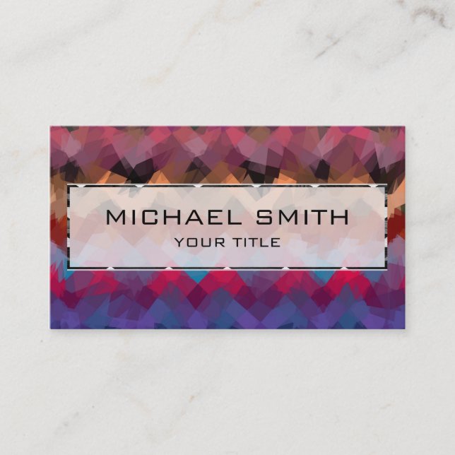 Mosaic Abstract Art #3 Business Card (Front)