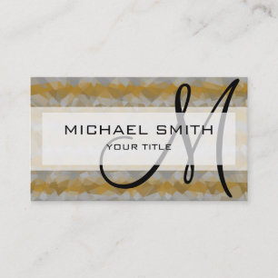 Mosaic Abstract Art Custom Monogram #44 Business Card