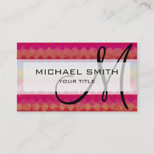 Mosaic Abstract Art Custom Monogram #49 Business Card