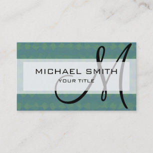 Mosaic Abstract Art Custom Monogram #69 Business Card