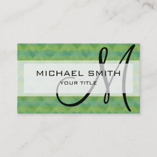 Mosaic Abstract Art Custom Monogram #79 Business Card