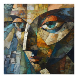 Mosaic Abstract Face Photo Print