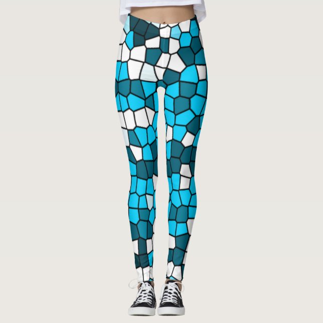 Mosaic Abstract Pattern Leggings (Front)