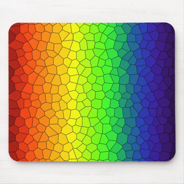Mosaic Abstract Rainbow Design Mouse Mat (Front)