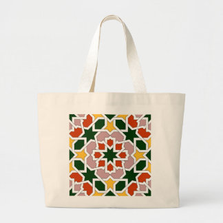 Mosaic and art of Morocco. Arabesque and geometry Large Tote Bag