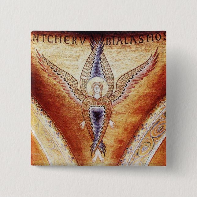 MOSAIC ANGEL 15 CM SQUARE BADGE (Front)