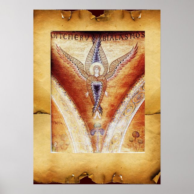 MOSAIC ANGEL , Brown Parchment Poster (Front)