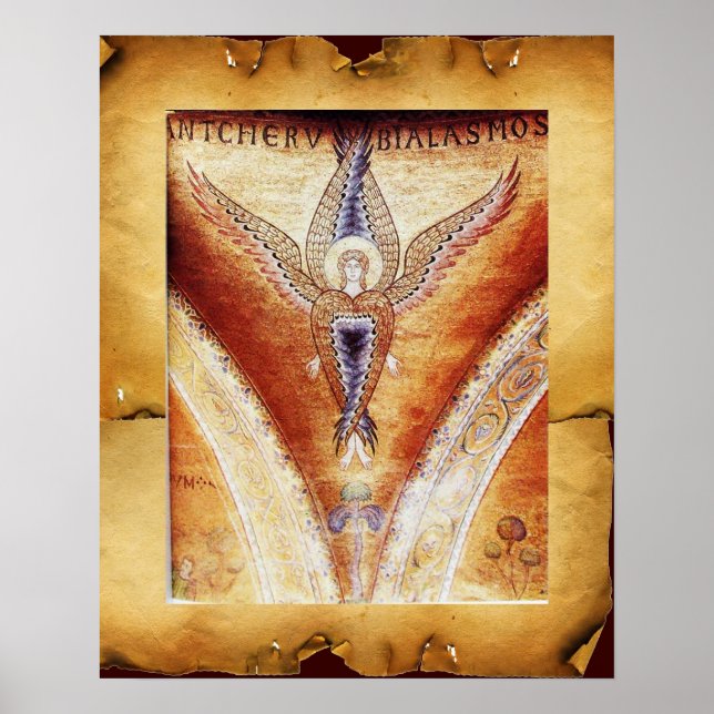 MOSAIC ANGEL , Brown Parchment Poster (Front)