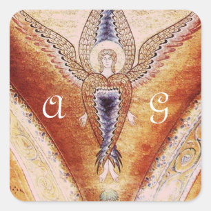 MOSAIC ANGEL Monogram Square Sticker