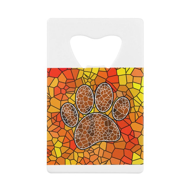 Mosaic Art Dog Paw Print (Front)