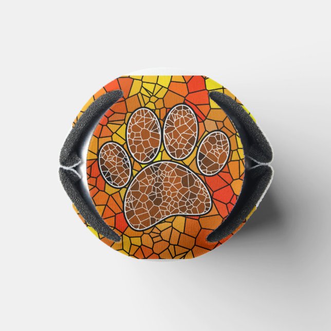 Mosaic Art Dog Paw Print Can Cooler (Bottom)