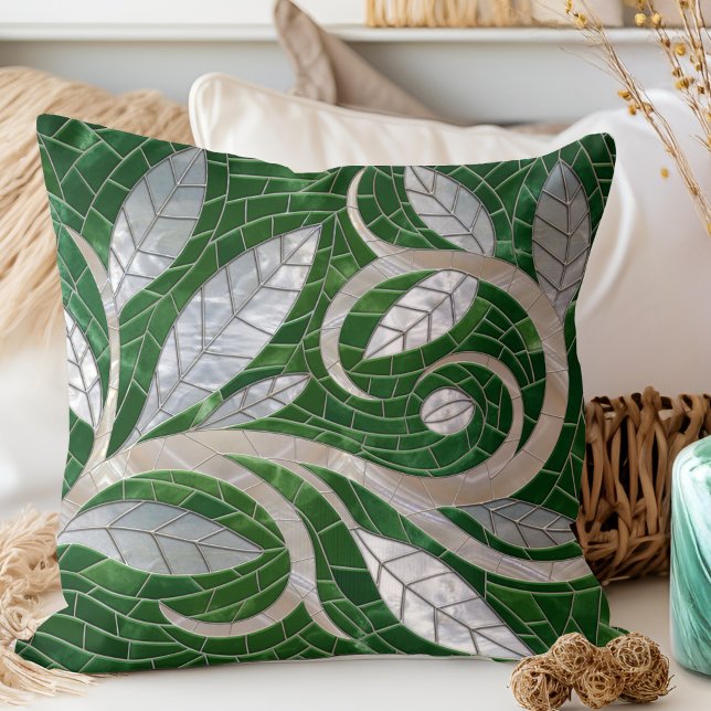 Mosaic Art Oriental Flourish  Cushion (Creator Uploaded)