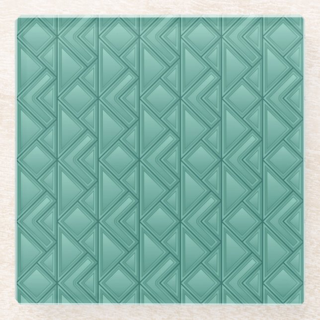 Mosaic Background Glass Coaster (Front)