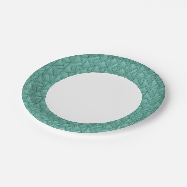 Mosaic Background Paper Plate (Angled)