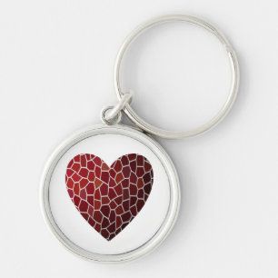 Mosaic Beating Heart Keychain
