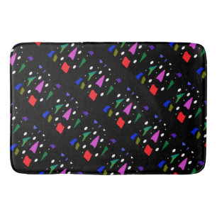 Mosaic bits and pieces pattern art bath mat