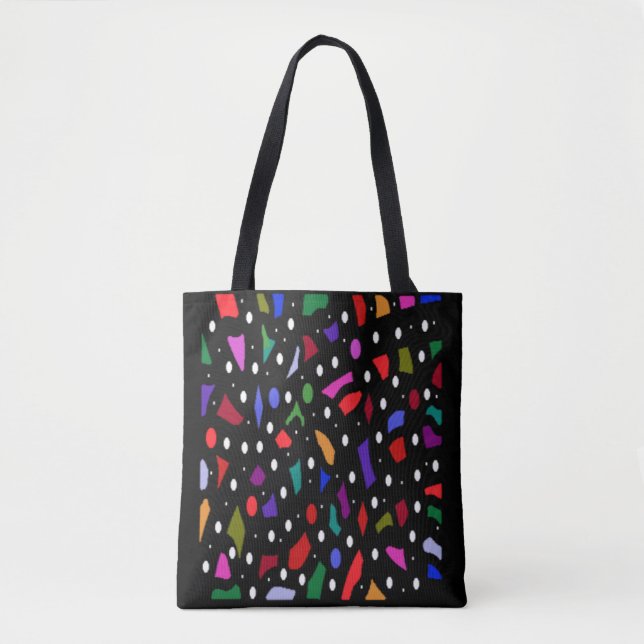 Mosaic bits and pieces pattern art tote bag (Front)