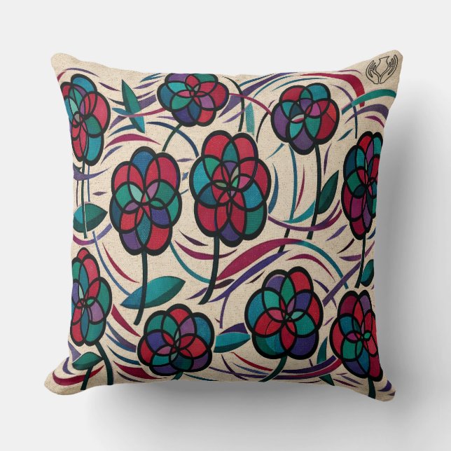 Mosaic Blossom Cushion (Front)
