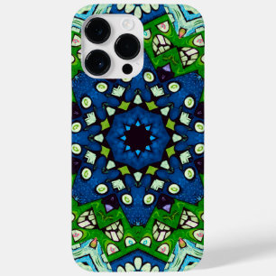 Mosaic Blue Green Hippie Boho Mandala Case-Mate iPhone 14 Pro Max Case