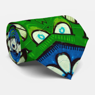 Mosaic Blue Green Hippie Boho Mandala Tie
