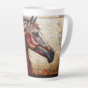 Mosaic Brown Horse Latte Mug
