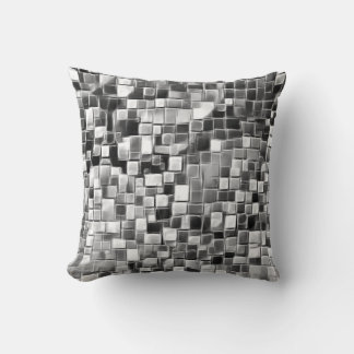 Mosaic Bubble Art / Black & White / Cushion