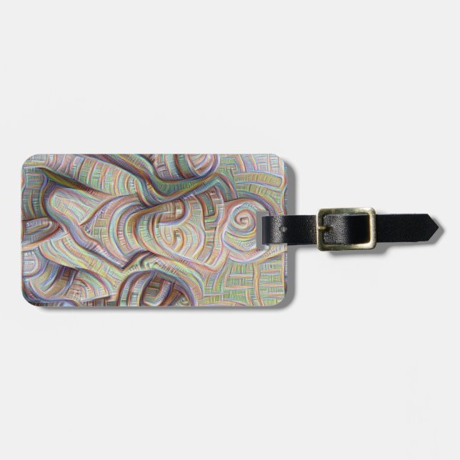 Mosaic  buddha statue Thunder_Cove Luggage Tag (Front Horizontal)