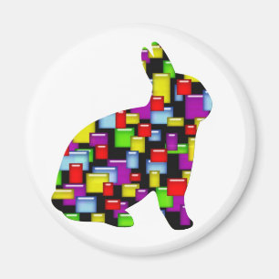 mosaic bunny rabbit magnet