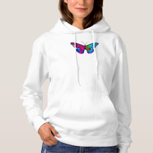Mosaic butterflay stained glass style hoodie
