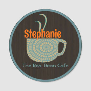 Mosaic Coffee Cup Name Tag