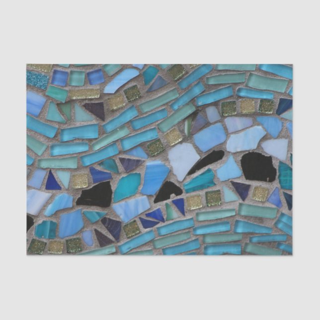 mosaic coloured glass stone art tissue paper (Front)