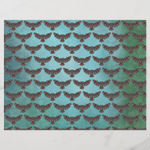 Mosaic colourful Owl Scrapbook paper