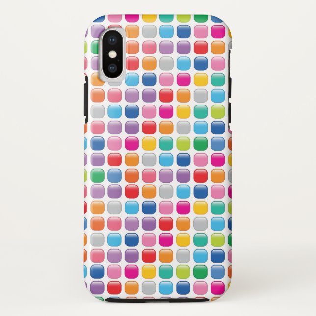 Mosaic Colourful Rainbow Dots Art Phone Casing Case-Mate iPhone Case (Back)