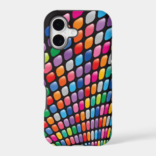 Mosaic Colourful Warp Rainbow Dots Phone Casing