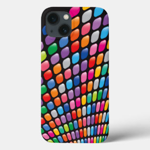 Mosaic Colourful Warp Rainbow Dots Phone Casing iPhone 13 Case