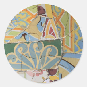Mosaic decoration classic round sticker