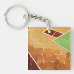 Mosaic decoration key ring