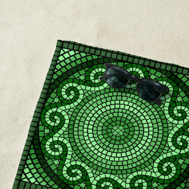 Mosaic Design Beach Towel (In Situ)